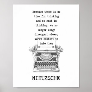 Divergent uitzicht filosofie citeert NIETZSCHE Poster
