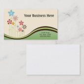 Divers carte de visite de fleurs (Devant / Derrière)