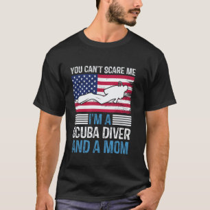 Divers duikmasker snorkelvinnen Amerikaanse vlag T-shirt