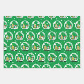 Divers neigeurs de Noël enveloppant des feuilles d (Devant 2)