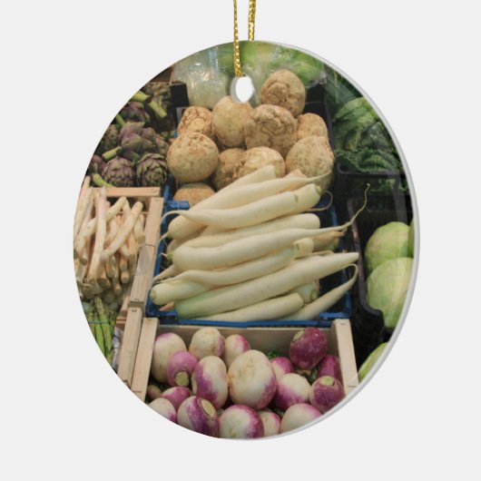 Divers ornements de légumes frais (Gauche)