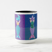 Divers sirènes Accent noir café Mug 15 Oz (Centre)
