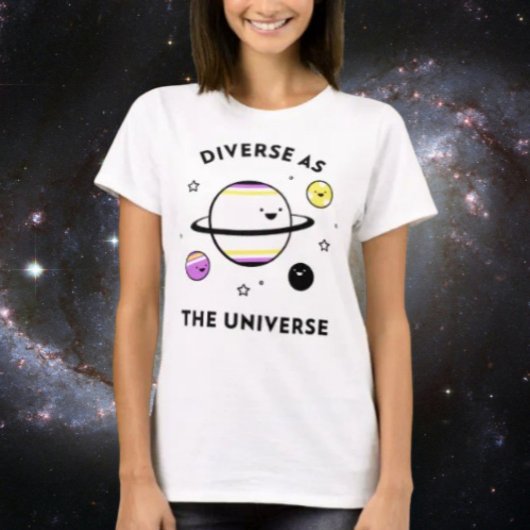 Diverse als universum t-shirt