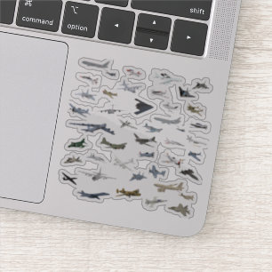 Diverse Amerikaanse militaire vliegtuigen Sticker