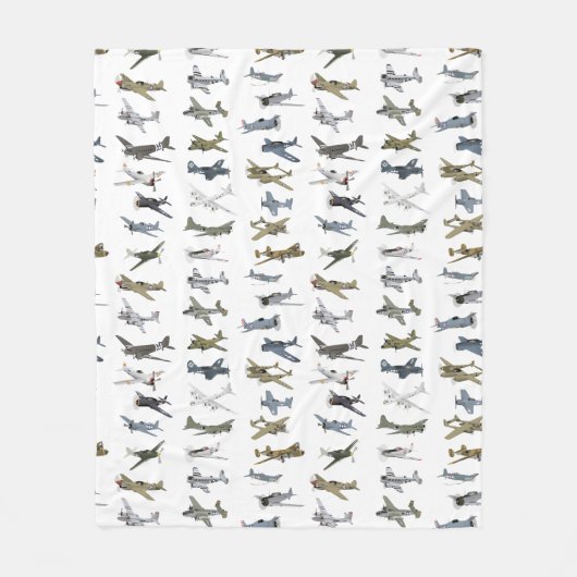Diverse Amerikaanse WW2-vliegtuigen  Fleece Deken (Voorkant)