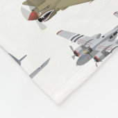 Diverse Amerikaanse WW2-vliegtuigen  Fleece Deken (Hoek)