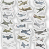 Diverse Amerikaanse WW2-vliegtuigen Sticker (Voorkant)