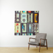 Diverse audiocassettes wandkleed (In Situ (horizontaal))