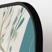 Diverse bladeren in groene tinten pickleball paddle (Links Detail)