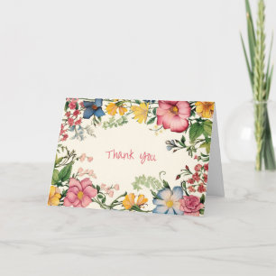 Diverse Bloemen, Kunst, Uw Tekst Bedankkaart