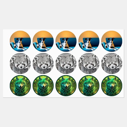 Diverse dierstickers labels (Vel)