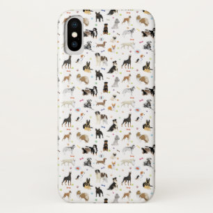 Diverse Dogs Pattern iPhone X Hoesje
