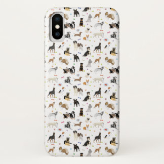Diverse Dogs Pattern iPhone X Hoesje