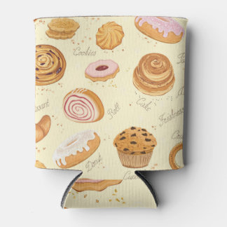 Diverse gebakjes: lekker naadloos patroon. blikjeskoeler