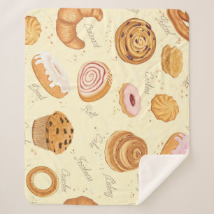 Diverse gebakjes: lekker naadloos patroon. sherpa deken