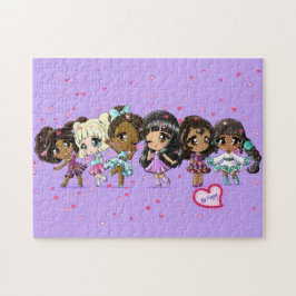Diverse Girls Anime Friends Legpuzzel