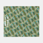 Diverse green colors background fleece deken (Voorkant (Horizontaal))