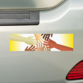 Diverse handen bumpersticker (Op auto)