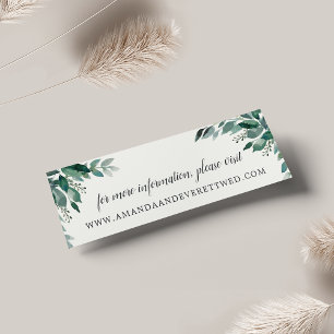 Diverse Kaarten van de website Foliage Wedding   M Mini Visitekaartjes