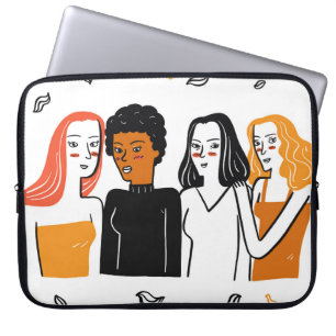Diverse meisjes, verschillende nationaliteiten sam laptop sleeve