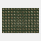 Diverse Metallic Deco Noel Kerstmis Inpakpapier Vel (Voorkant)