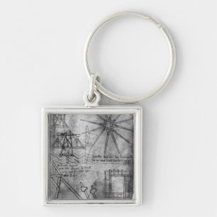 Diverse motoren en instrumenten sleutelhanger