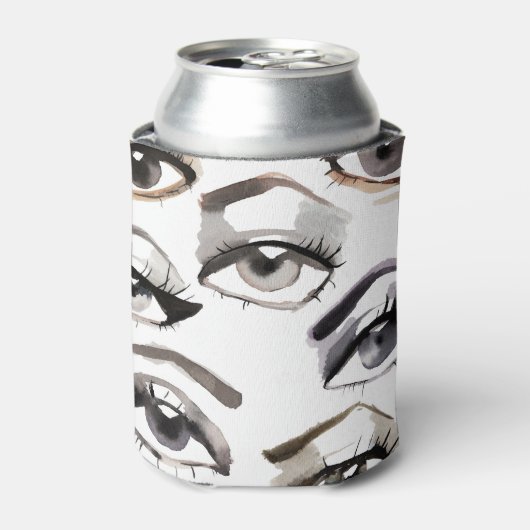 Diverse ogen, wimpers, make-upontwerp. blikjeskoeler (Blikje Voorkant)