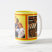 Diverse oude klassieke Sovjet-Posters van 1939 Tweekleurige Koffiemok (Voorkant rechts)