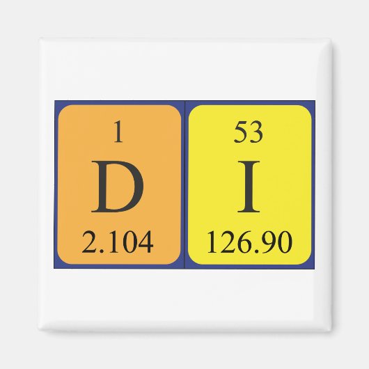 Diverse periodieke lijstnaam magnet 2 magneet (Voorkant)
