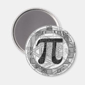 Diverse Pi Day Symbolen Rounds Magneet (Voorkant / Achterkant)