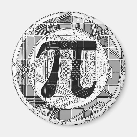 Diverse Pi Day Symbolen Rounds Magneet (Voorkant)