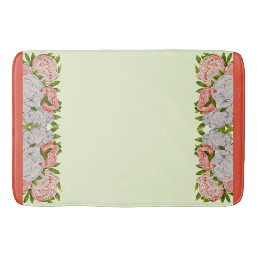 Diverse pioenen op een badmat (Voorkant)