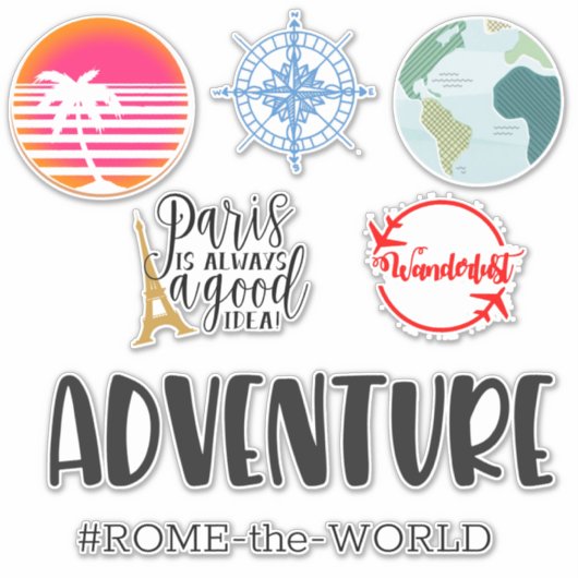 Diverse reisbagage sticker (Voorkant)