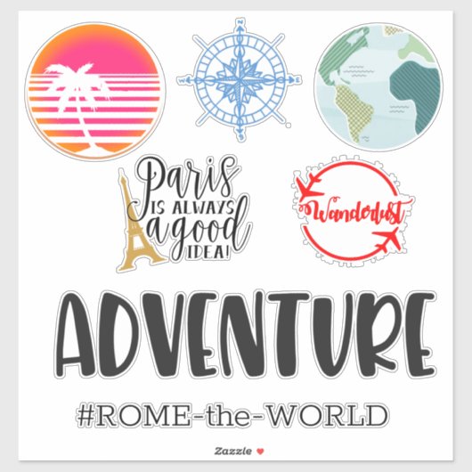 Diverse reisbagage sticker (Vel)