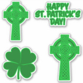 Diverse sint-Patrick's Day Custom-Cut Vinyl Sticke Sticker (Voorkant)