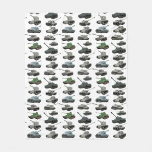 Diverse Sovjet WW2 Tanks Fleece Deken