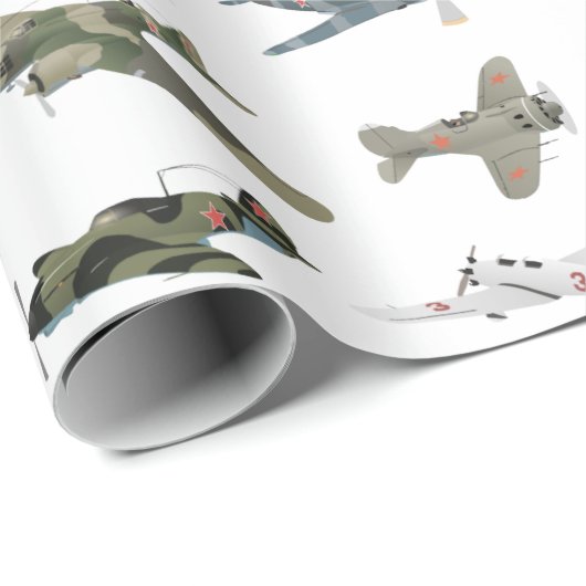 Diverse Sovjet WW2-vliegtuigen Cadeaupapier (Rol Hoek)