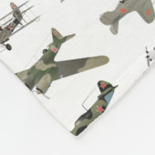 Diverse Sovjet WW2-vliegtuigen Fleece Deken (Hoek)