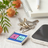 Diverse tabelnaamtoetsen sleutelhanger (Zijkant)