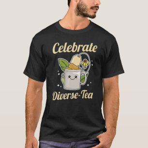 Diverse thea pun vieren voor een theezak t-shirt