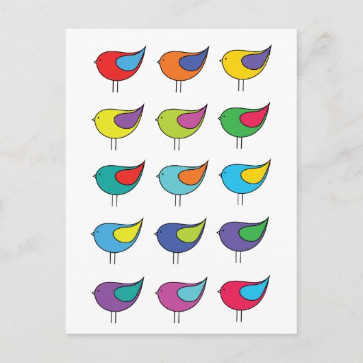 Diverse vogels Briefkaart (Voorkant)