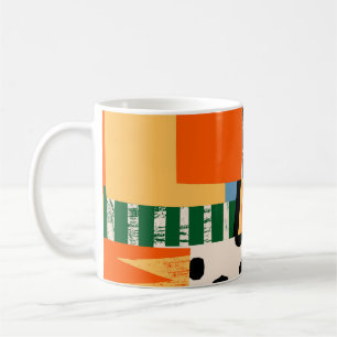 Diverse vormen: abstract naadloos ontwerp koffiemok