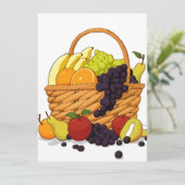 Diverse vruchten in een mand (Staand voorkant)