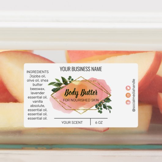 Diverse Waterverf Bodyboter Etiketten Labels (Aangebracht)