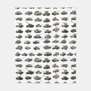 Diverse WW2 Tanks Fleece Deken