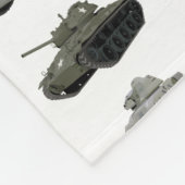 Diverse WW2 Tanks Fleece Deken (Hoek)