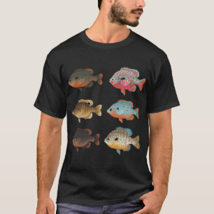 Diverse Zonnebaarzen (Lepomis sp.) Pakket T-shirt