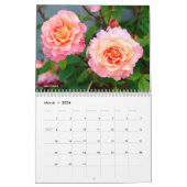 Diverses fleurs calendrier 12 mois (Mar 2026)
