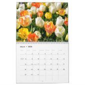 Diverses fleurs calendrier 12 mois (Mar 2026)