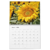 Diverses fleurs calendrier 12 mois (Mar 2026)